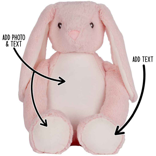 Personalised Large Pink Bunny Teddy