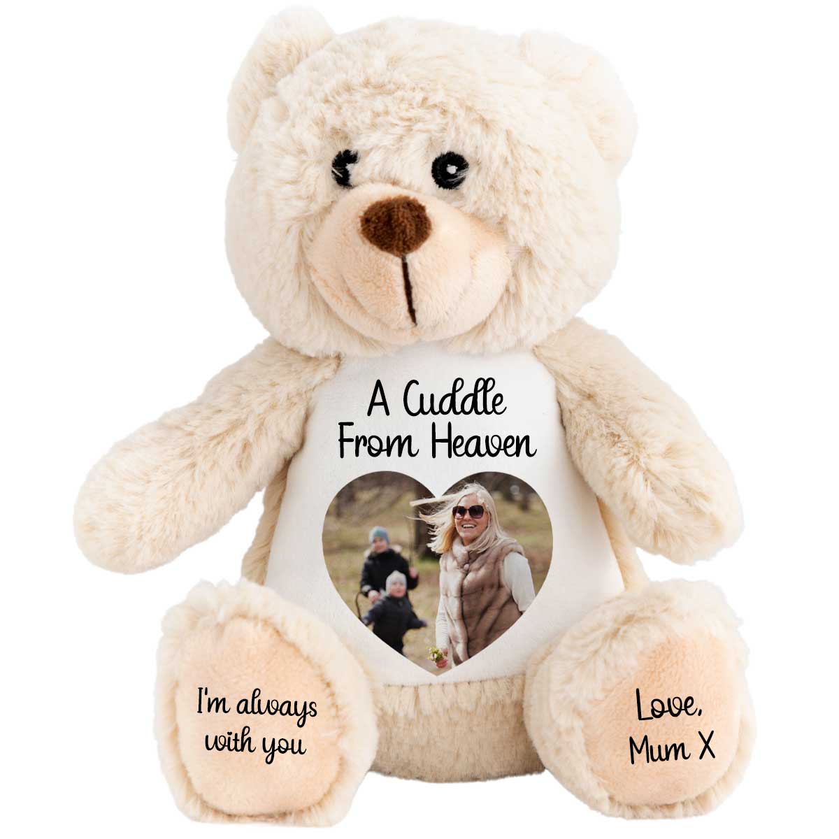 A Cuddle from Heaven Personalised Photo Teddy Bear