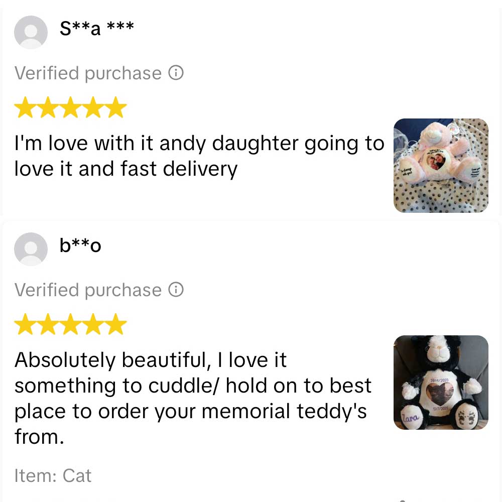 A Cuddle from Heaven Personalised Photo Teddy Bear