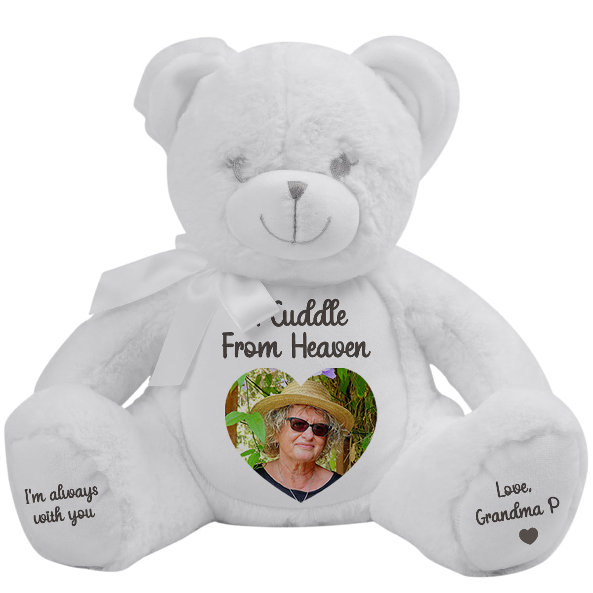 A Cuddle from Heaven Personalised Photo Teddy Bear