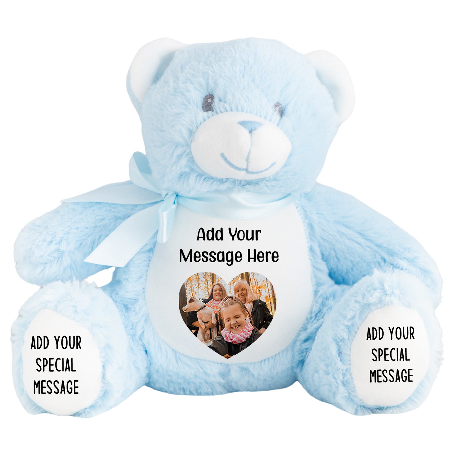 Design a Personalised Blue Teddy – Add Your Photo, Name or Message