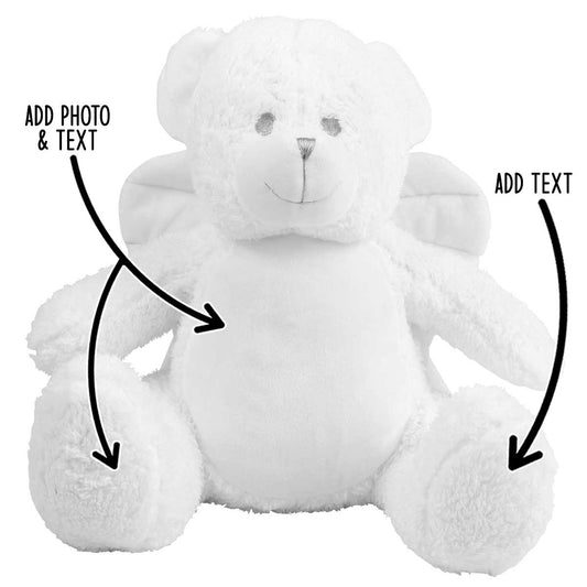 Design a Personalised Angel Teddy Bear – Add Your Photo, Name or Message