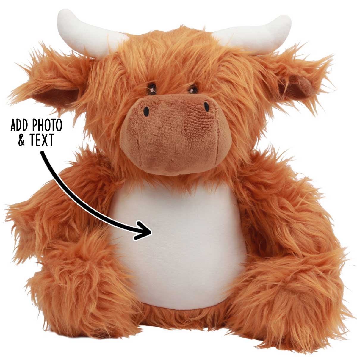 Personalised Large Highland Cow Teddy Bear
