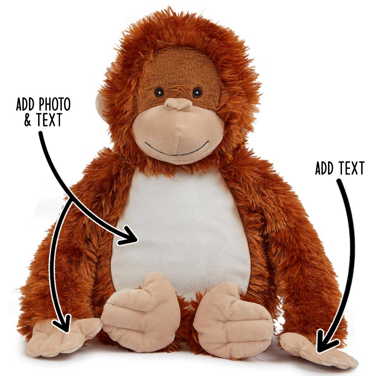 Personalised Large Orangutan Teddy Bear