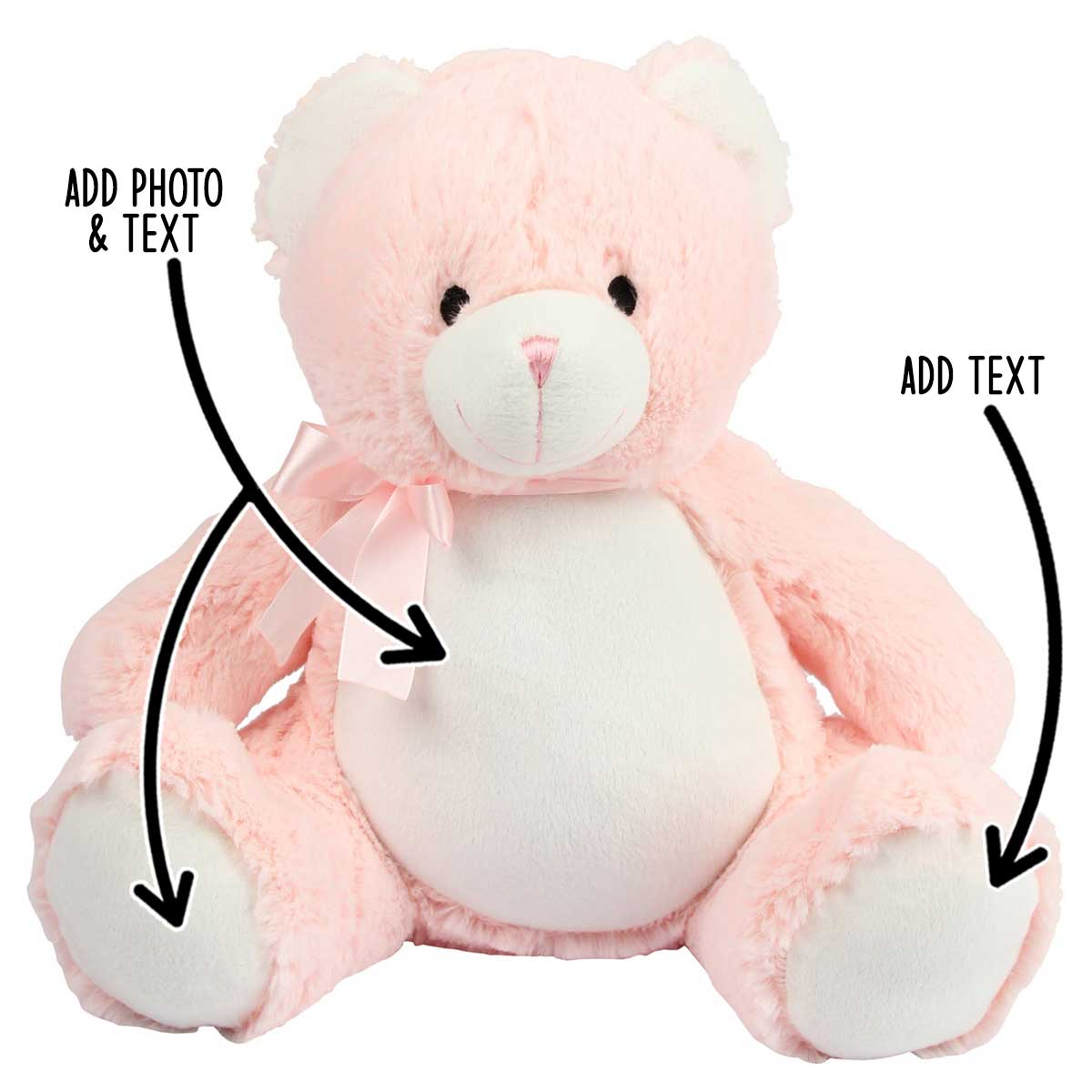 Personalised Large Pink Teddy Bear