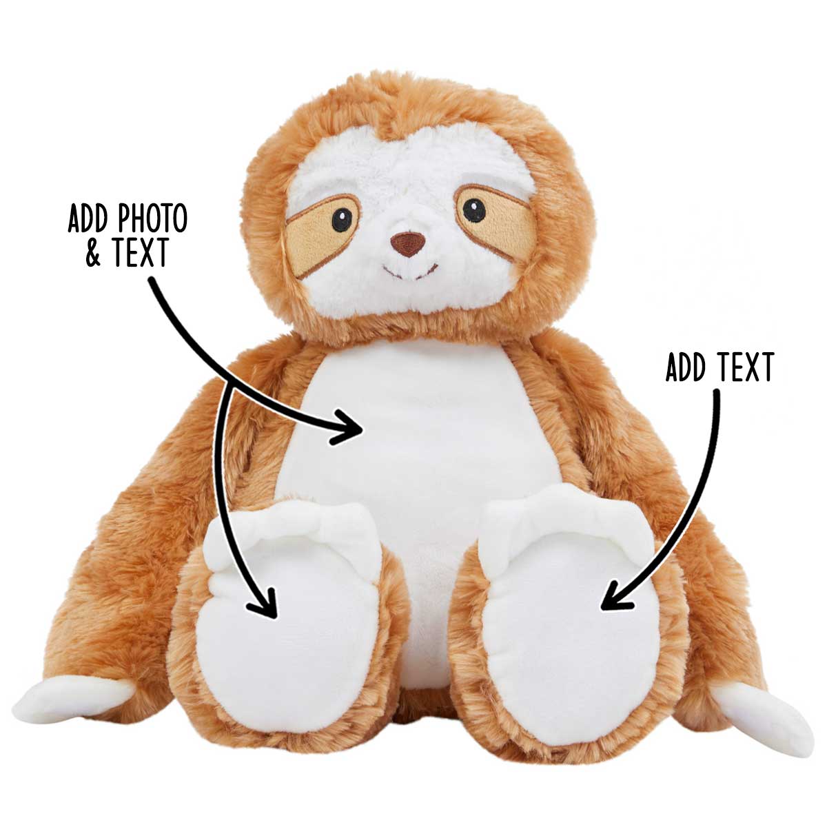 Personalised Large Sloth Teddy Bear