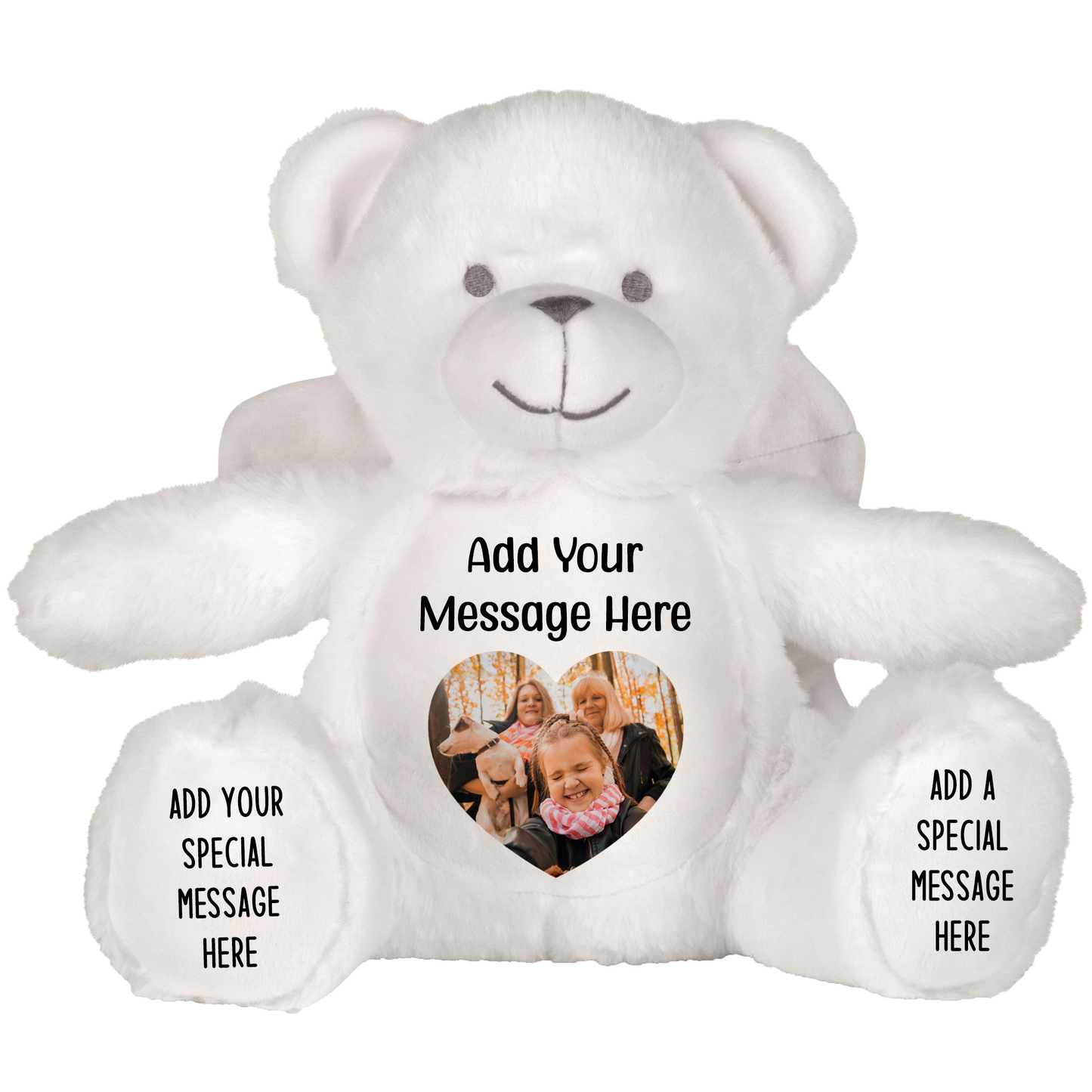 Design a Personalised Angel Teddy Bear – Add Your Photo, Name or Message
