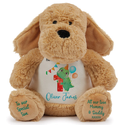 1st birthday dino party personalised teddy bears Dog