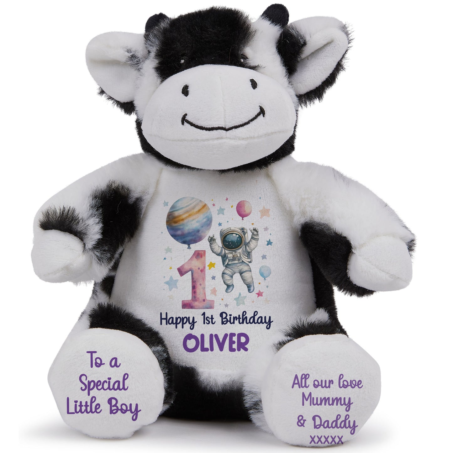 1st Birthday Spaceman Party Personalised Teddy Bear
