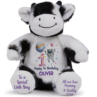 1st Birthday Spaceman Party Personalised Teddy Bear