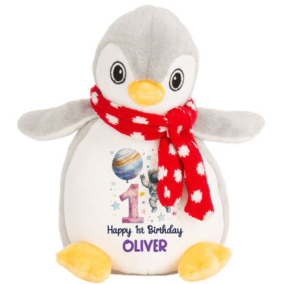1st Birthday Spaceman Party Personalised Teddy Bear
