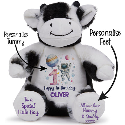 1st Birthday Spaceman Party Personalised Teddy Bear