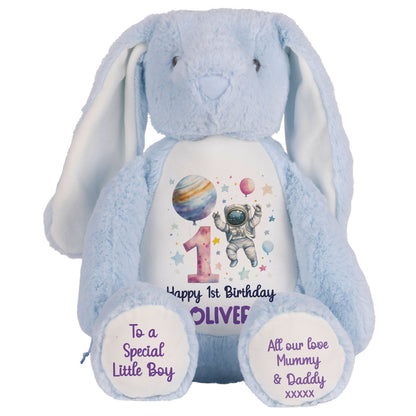 1st Birthday Spaceman Party Personalised Teddy Bear