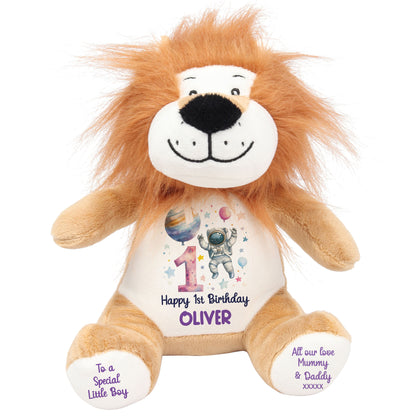 1st Birthday Spaceman Party Personalised Teddy Bear