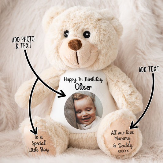 Design Your Own 1st Birthday Personalised Teddy Bear