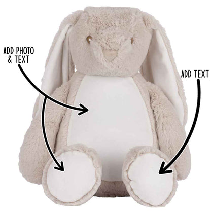 Personalised Large Light Brown Bunny Teddy