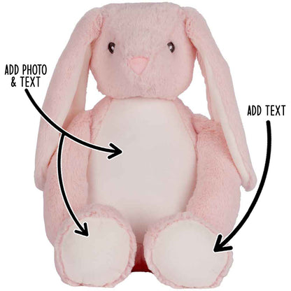 Personalised Large Pink Bunny Teddy