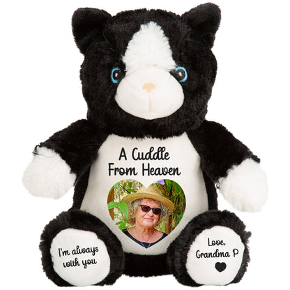 A Cuddle from Heaven Personalised Photo Teddy Bear