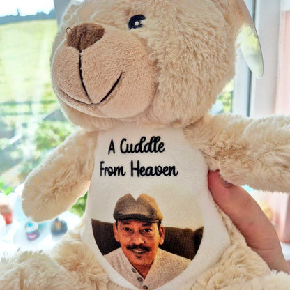 A Cuddle from Heaven Personalised Photo Teddy Bear
