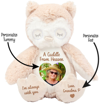 A Cuddle from Heaven Personalised Photo Teddy Bear