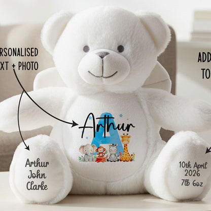 angel bear teddy personalised teddy bear