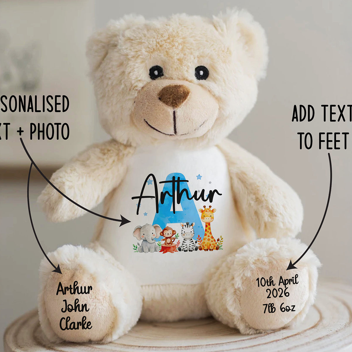 classic teddy bear personalised teddy bear