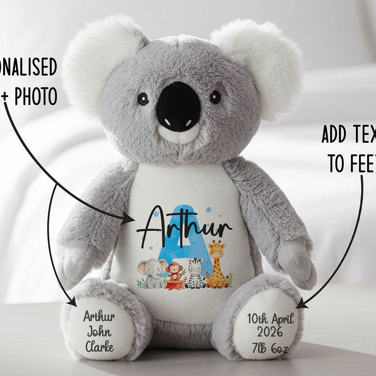 koala teddy personalised teddy bear