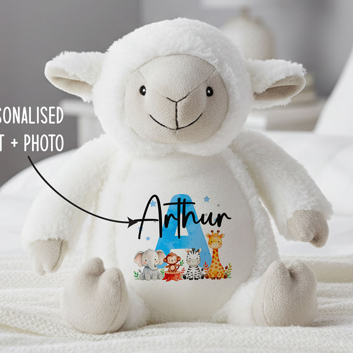 lamb teddy personalised teddy bear