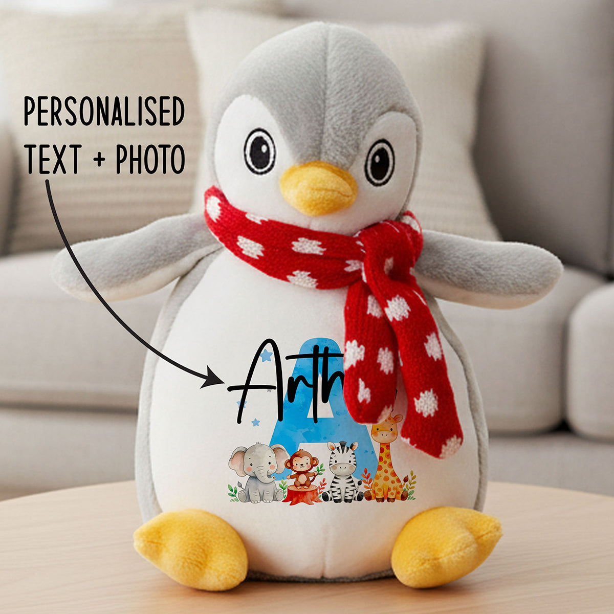 penguin teddy personalised teddy bear