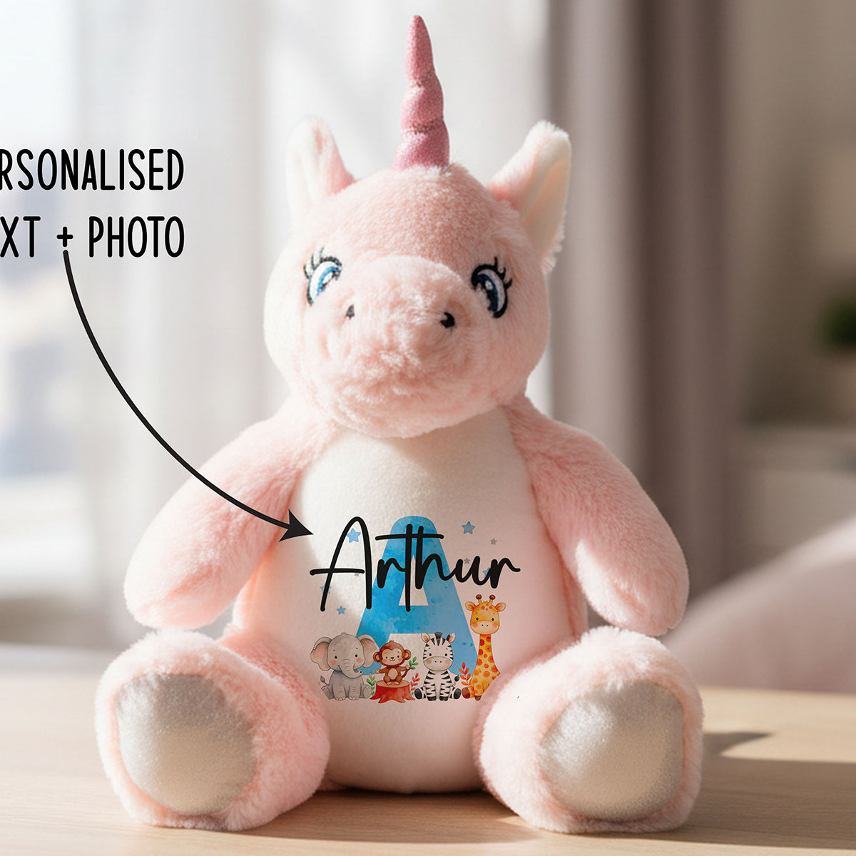 unicorn teddy personalised teddy bear