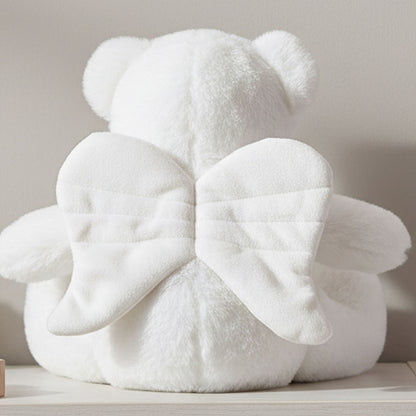 angel bear teddy personalised teddy bear back view