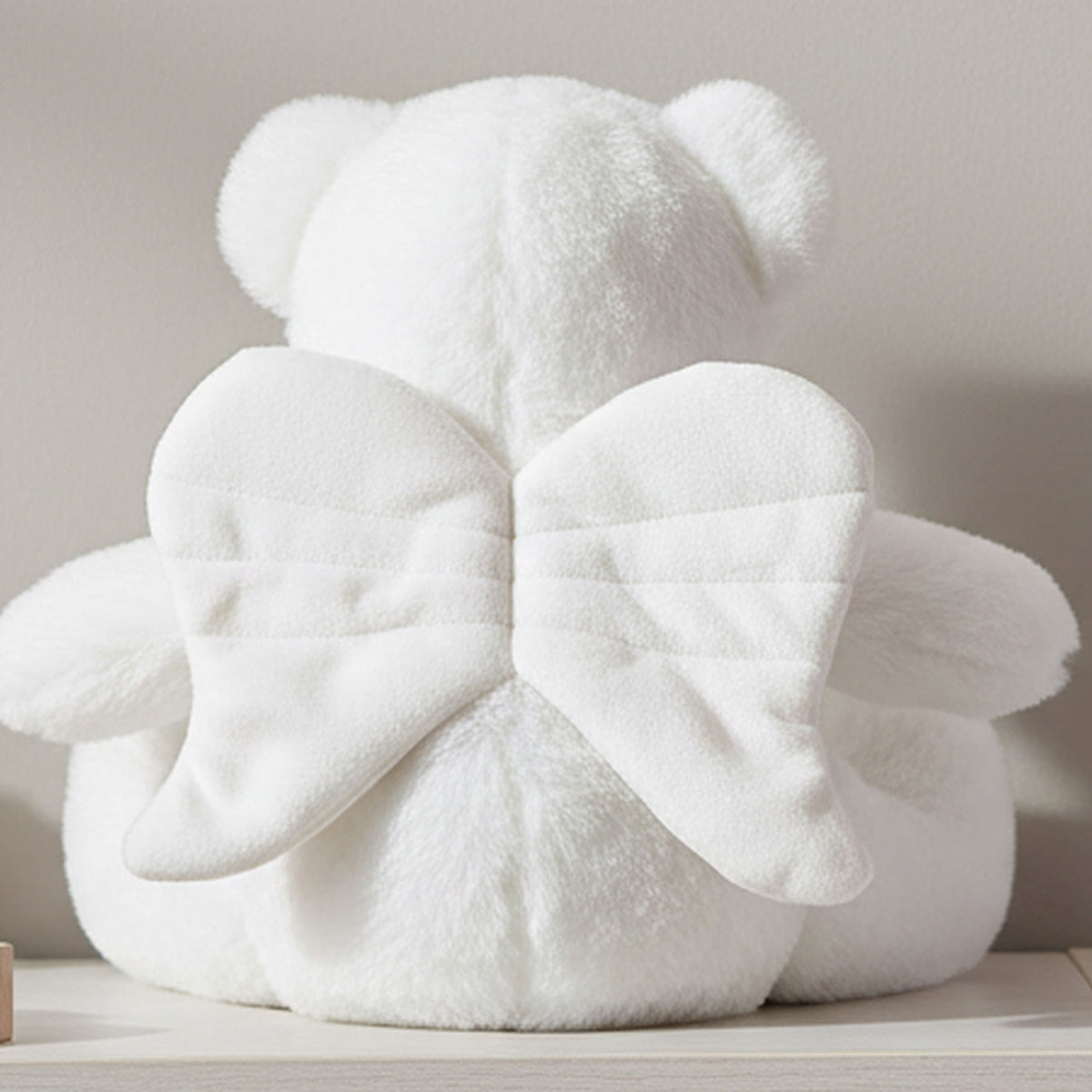 angel bear teddy personalised teddy bear back view