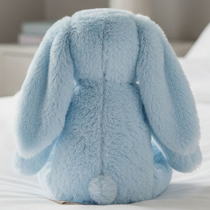 blue bunny teddy personalised teddy bear back view