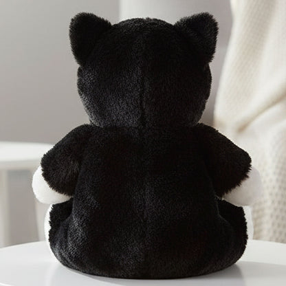 cat teddy personalised teddy bear back view