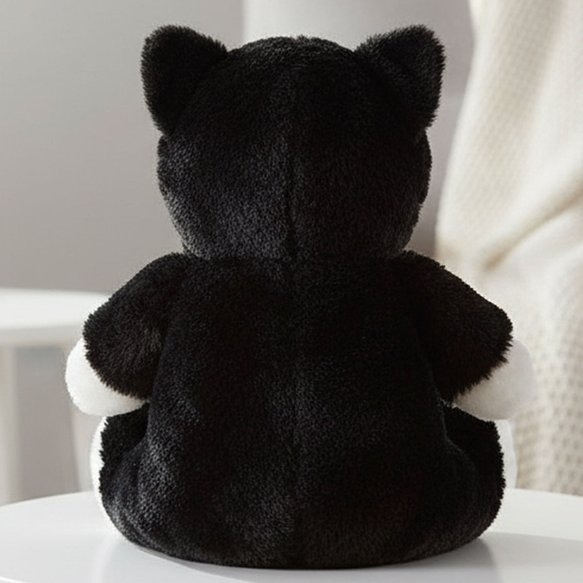 cat teddy personalised teddy bear back view