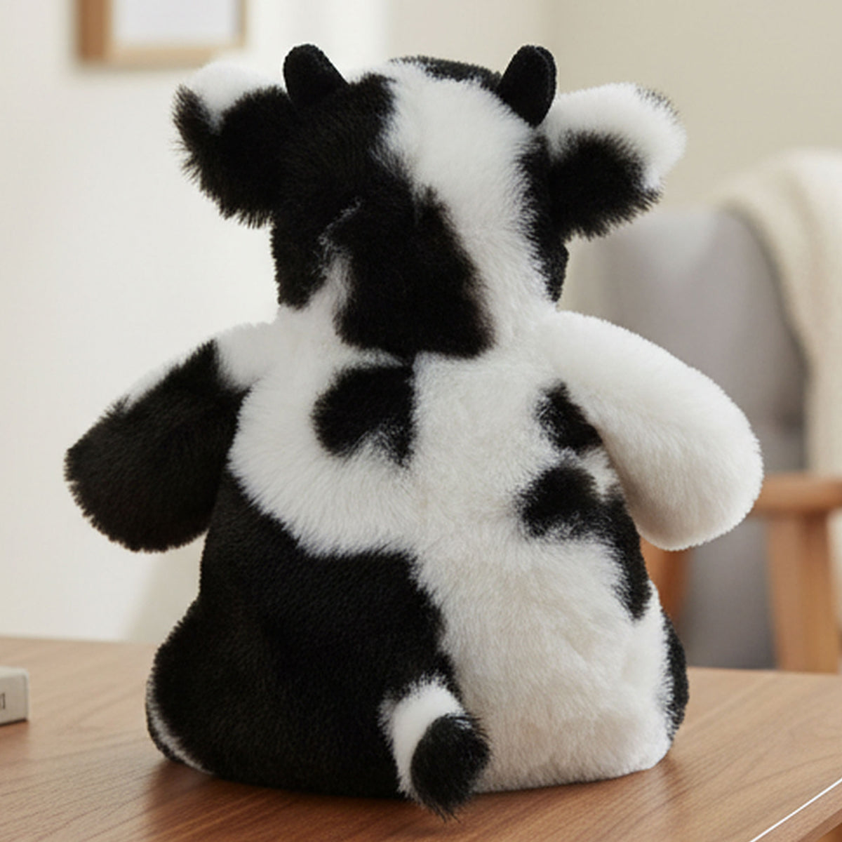cow teddy personalised teddy bear back view