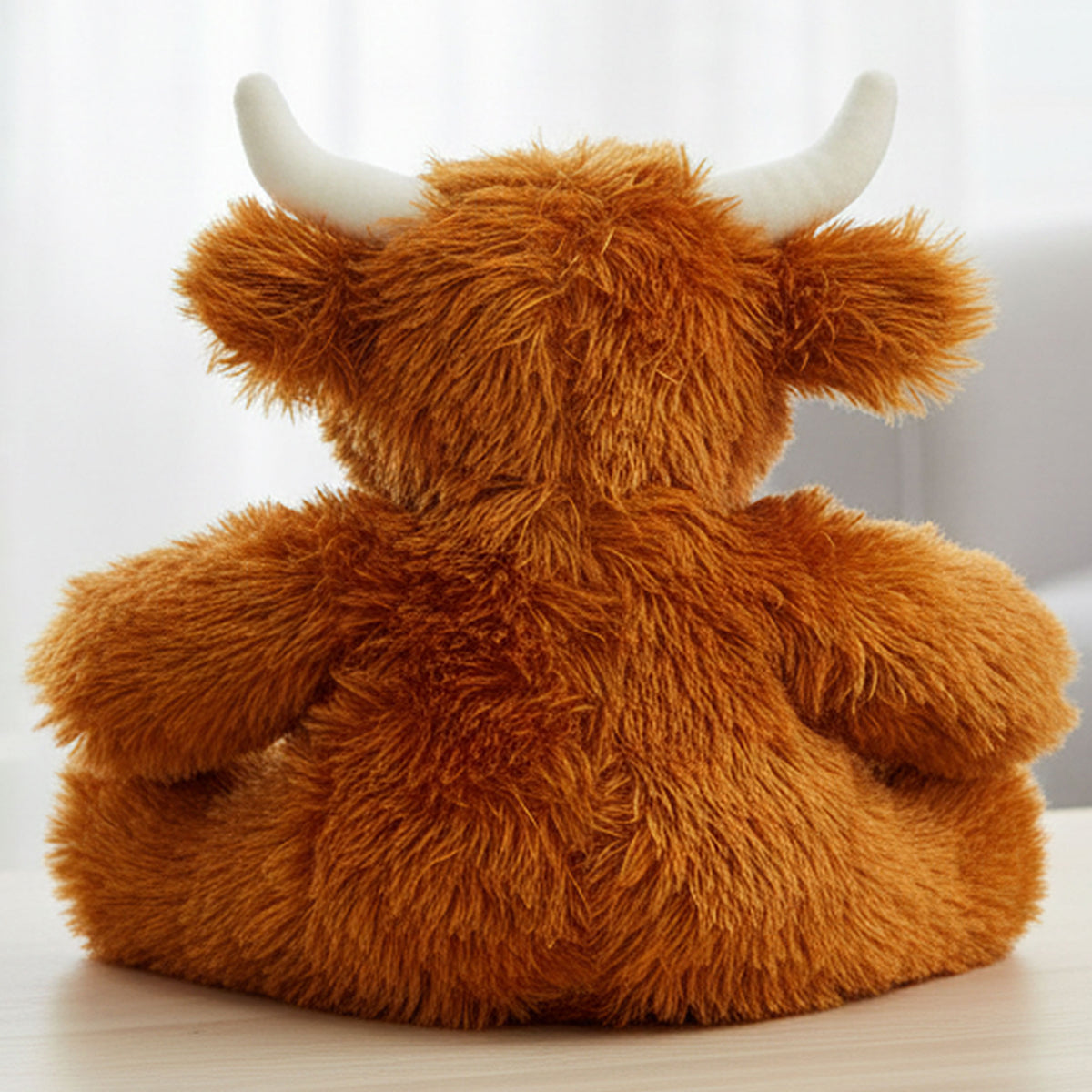 highland cow teddy personalised teddy bear back view