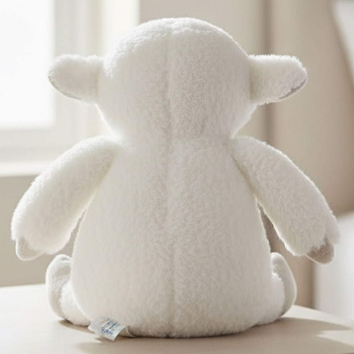 lamb teddy personalised teddy bear back view