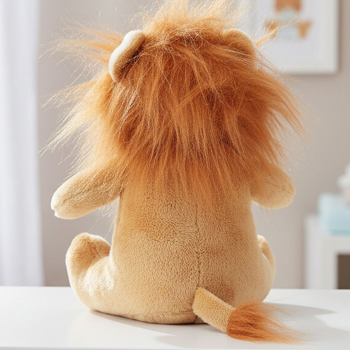 lion teddy personalised teddy bear back view