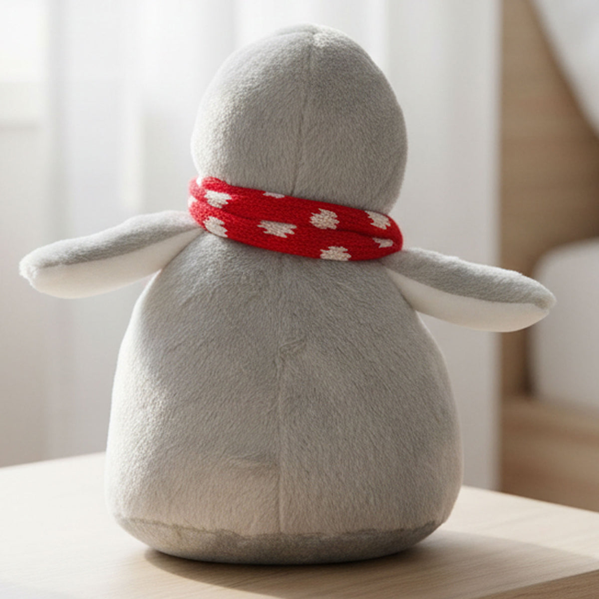 penguin teddy personalised teddy bear back view