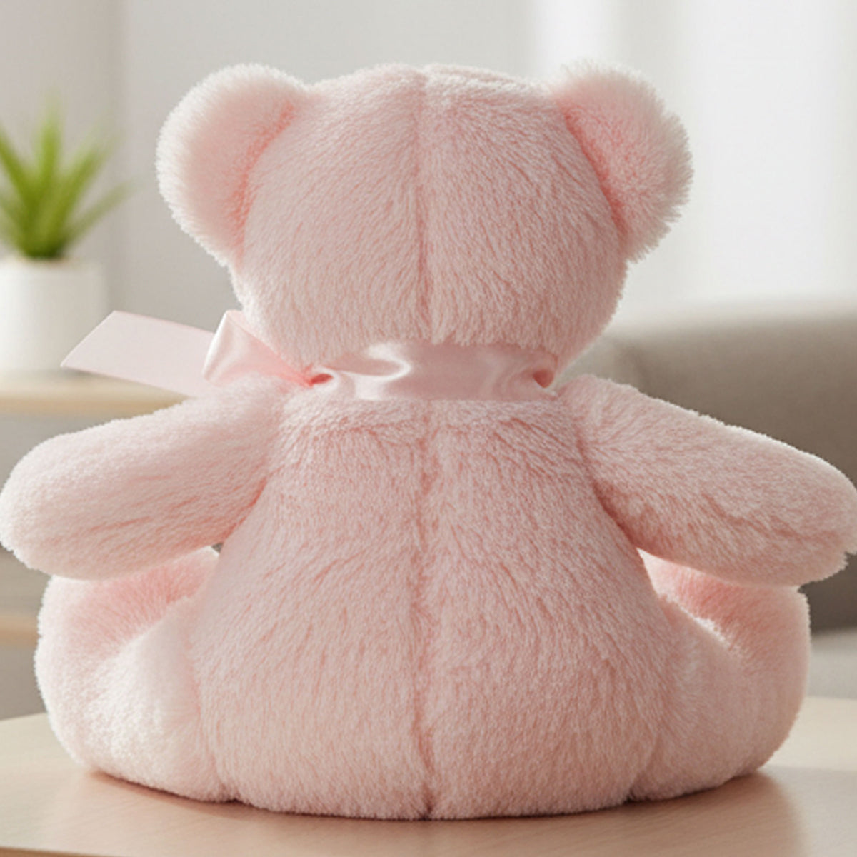 pink teddy bear personalised teddy bear back view