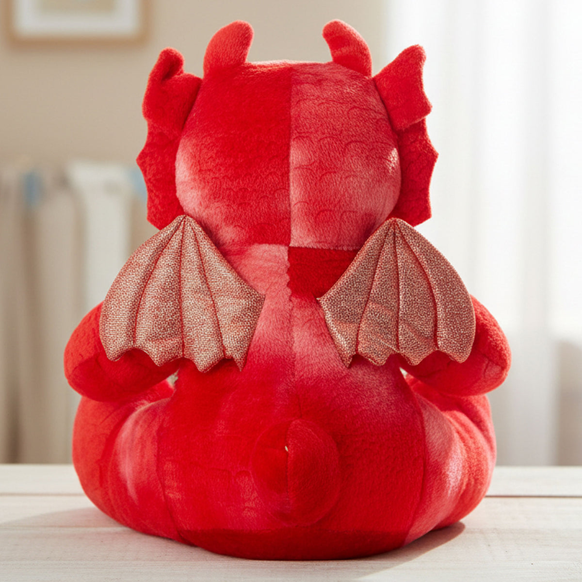 red dragon teddy personalised teddy bear back view