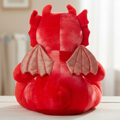 red dragon teddy personalised teddy bear back view