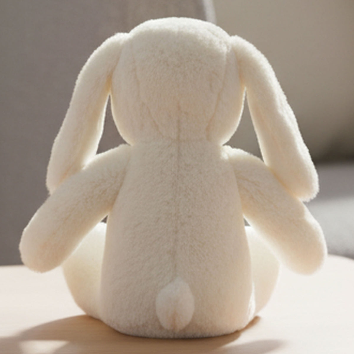 white bunny teddy personalised teddy bear back view