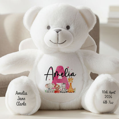 angel bear teddy personalised teddy bear