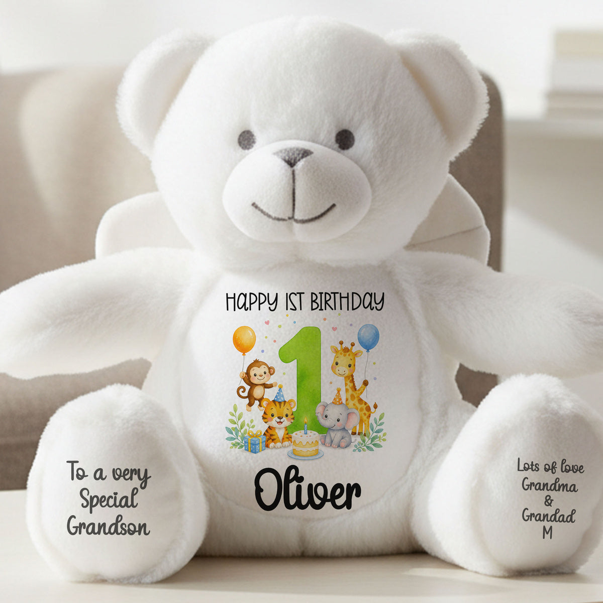 angel bear teddy personalised teddy bear