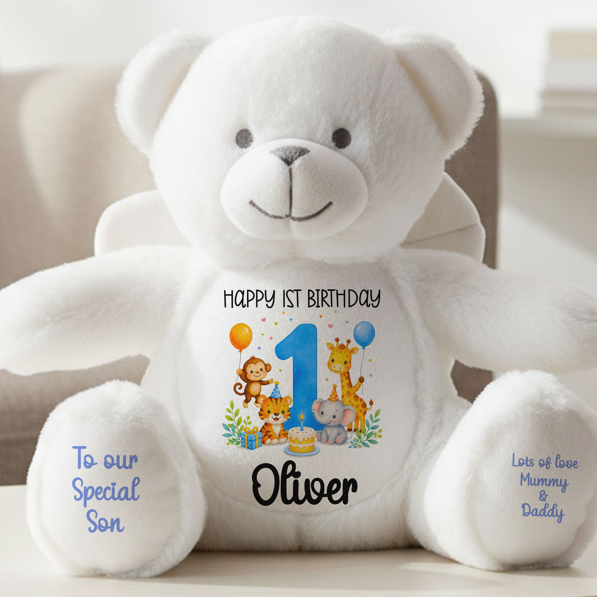 angel bear teddy personalised teddy bear