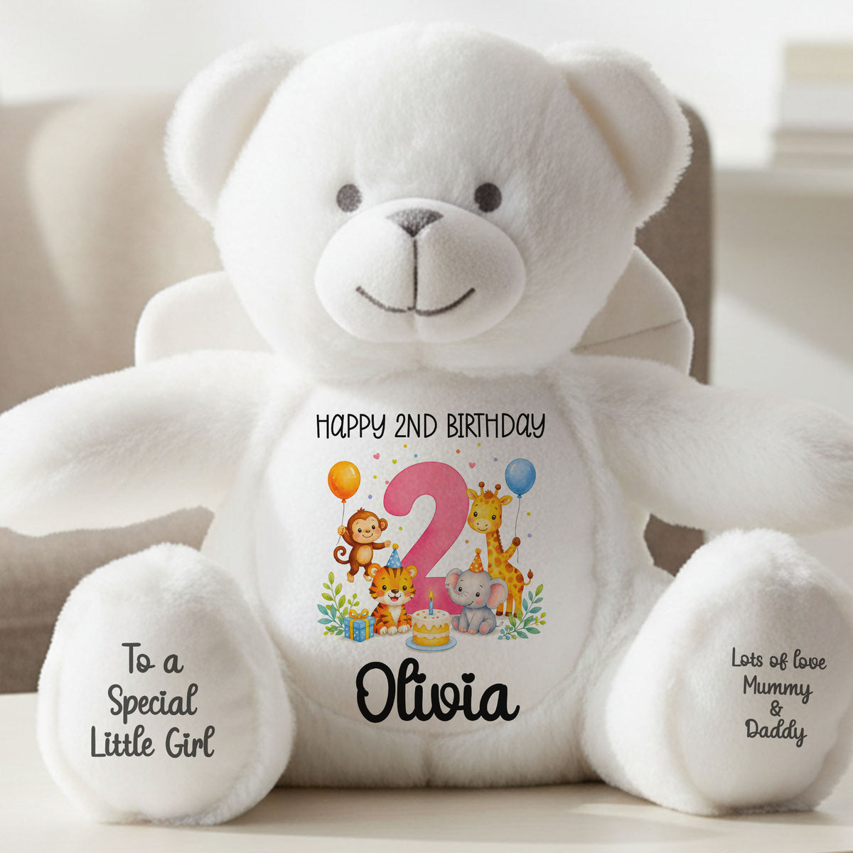 angel bear teddy personalised teddy bear