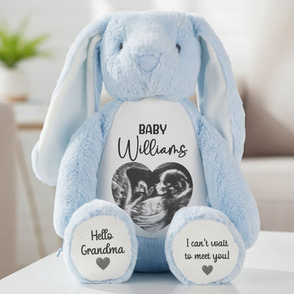 blue bunny teddy personalised teddy bear