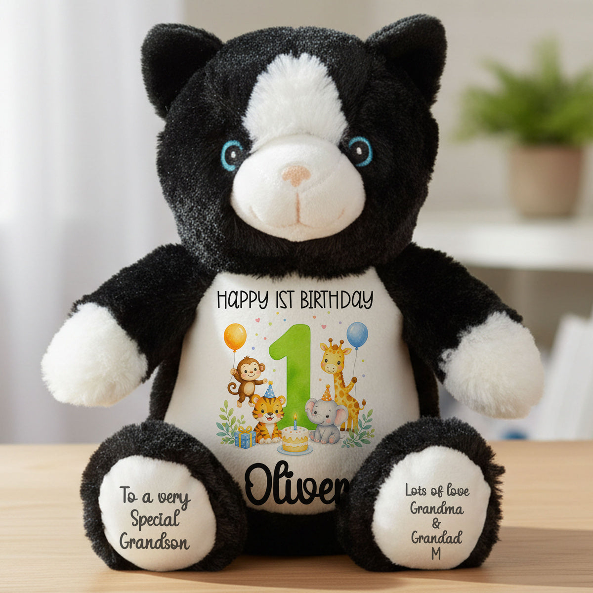 cat teddy personalised teddy bear